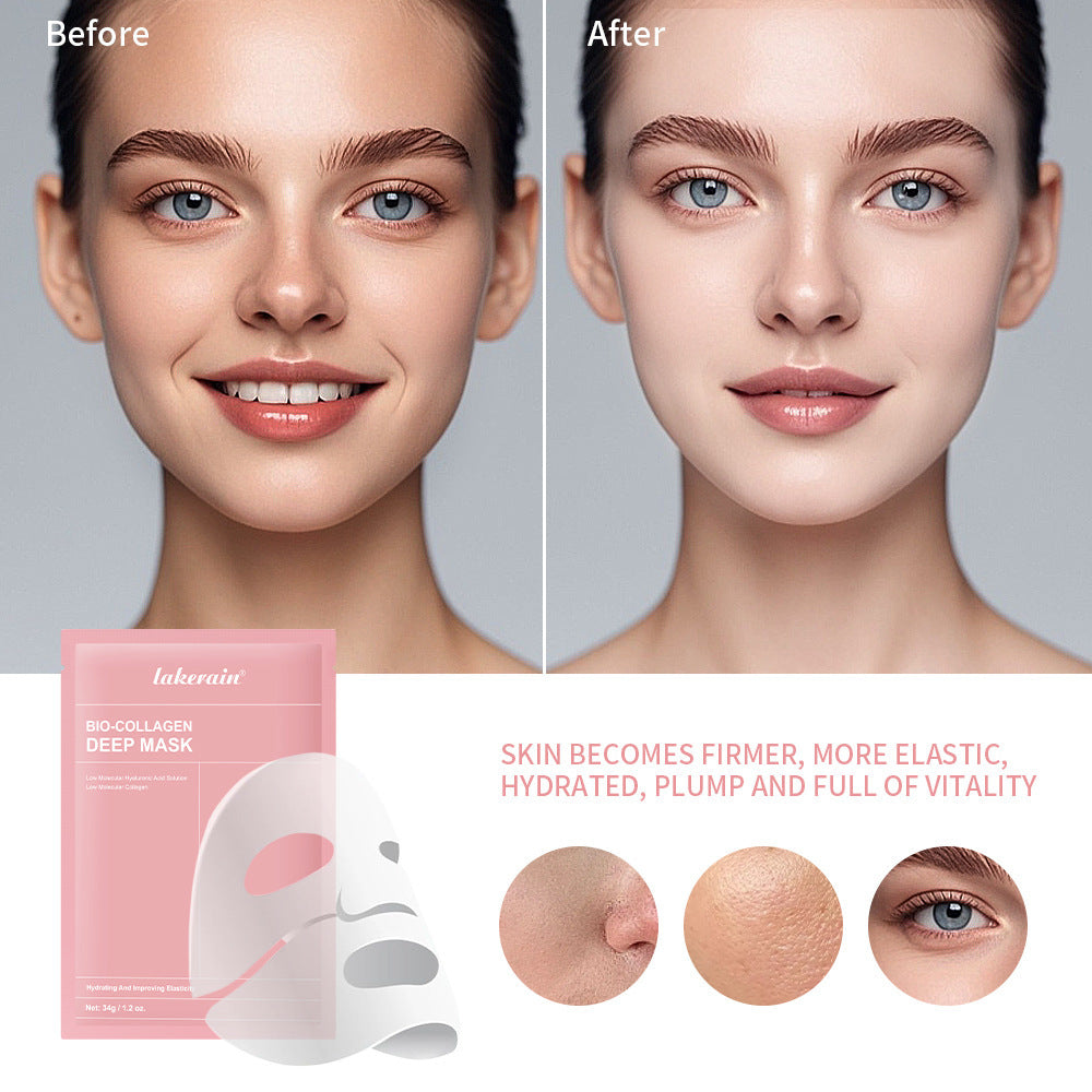 Cross-border Lakerain Collagen Facial Masks Set Face Hydrating Tight To Brighten Hydrogel Mask At Night.